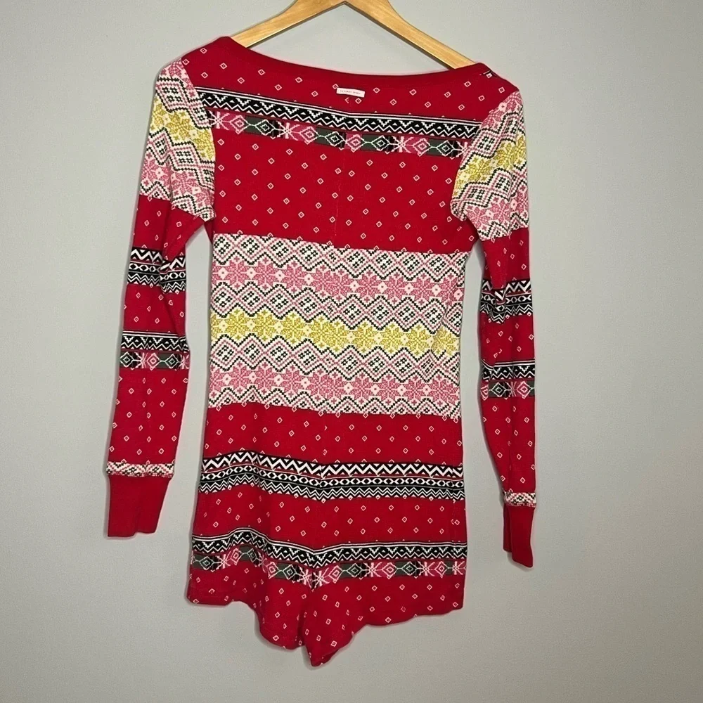Victoria’s Secret Thermal Henley Romper Sexy Pajamas Small